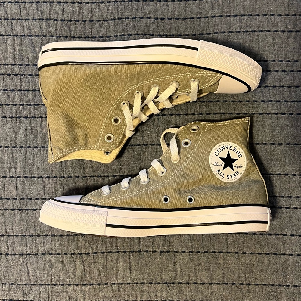 sage green high top converse
